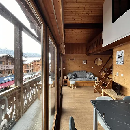 Cosy Avec Mezzanine Aux Gets - Fr-1-671-330 Apartament